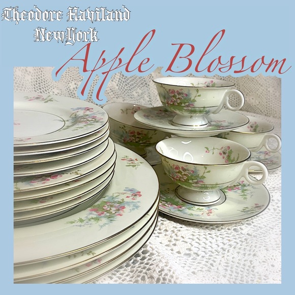THEODORE HAVILAND (New York) -                 Apple Blossom 20 Piece Estate Set